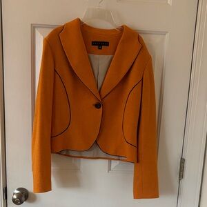 Shin Choi Orange Blazer with Black Trim